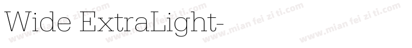 Wide ExtraLight字体转换